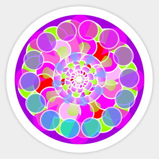 Multi color wheel Sticker